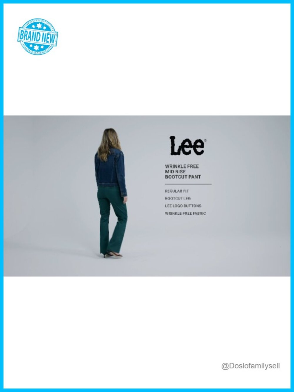 Wrinkle Free Mid Rise Bootcut Pants Regular Fit Stretch - Picture 6 of 6